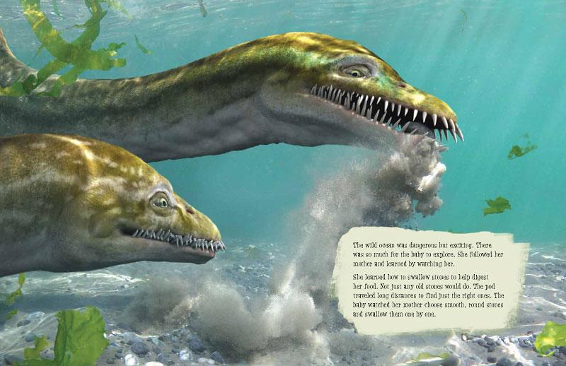 Spread from Plesiosaur Peril, from Kids Can Press. Art by Daniel Loxton with Jim W.W. Smith. All rights reserved.